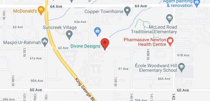 map of 22 13886 62 AVENUE